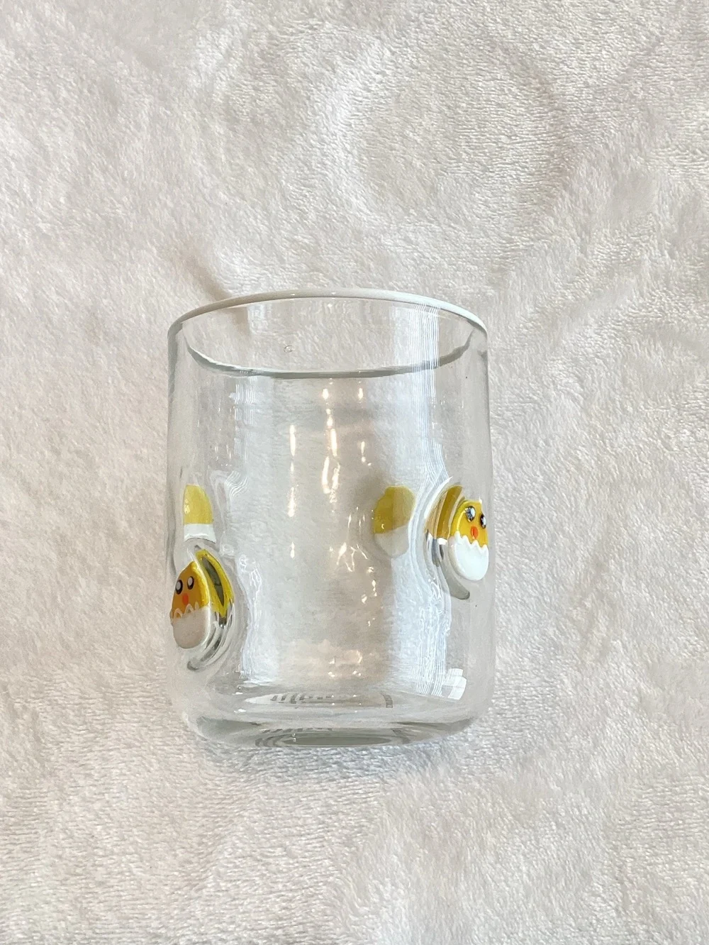 🐥Anthropologie Icon Juice Glass New Farm Baby Chick Egg